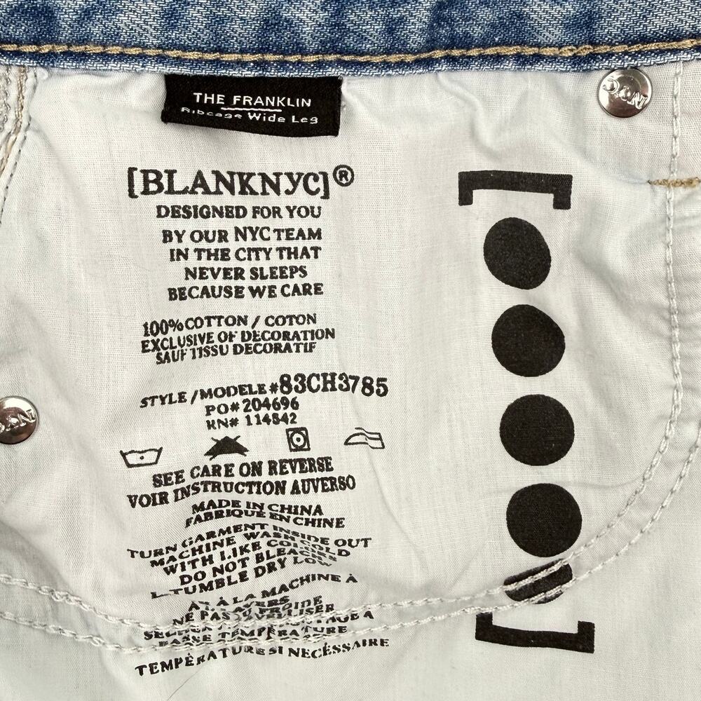 BLANKNYC The Franklin Wide Leg Studded Jeans Size 30 Y2K 90s Glam - Picture 9 of 16